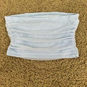 Blue Bandeau top